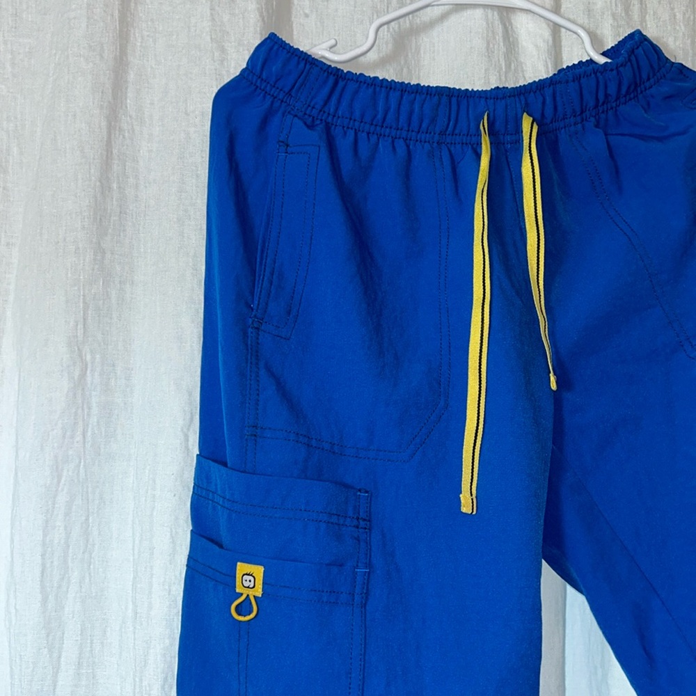 Blue scrub pants